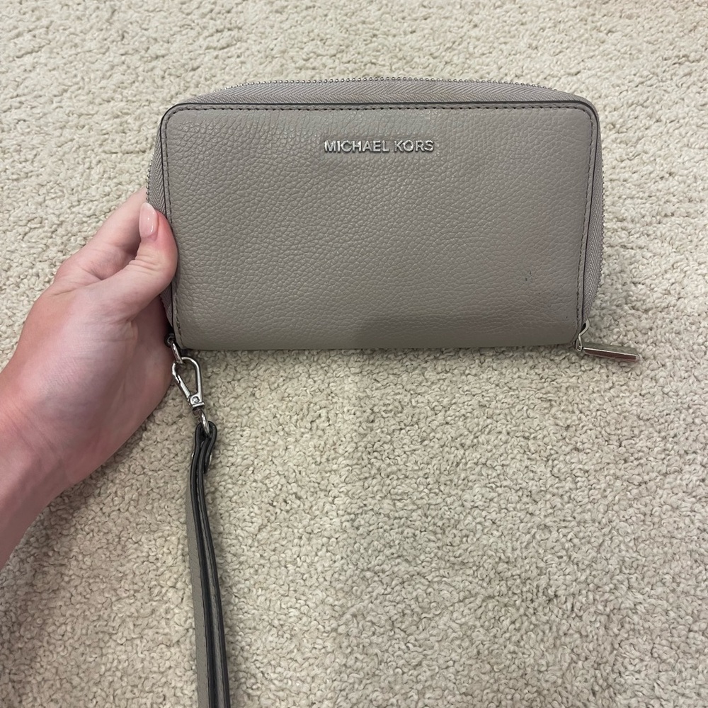 Michael Kors Gray wristlet wallet